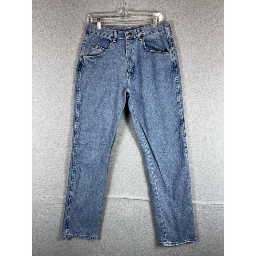Vintage Wrangler Jeans Mens 33x34 Straight Leg Classic Fit 90s Blue Denim Vintag